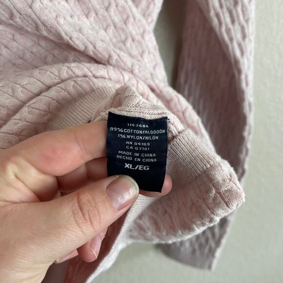 Tommy Hilfiger Pale Pink Fitted Knit Sweater Size Extra Large - Picture 5 of 7